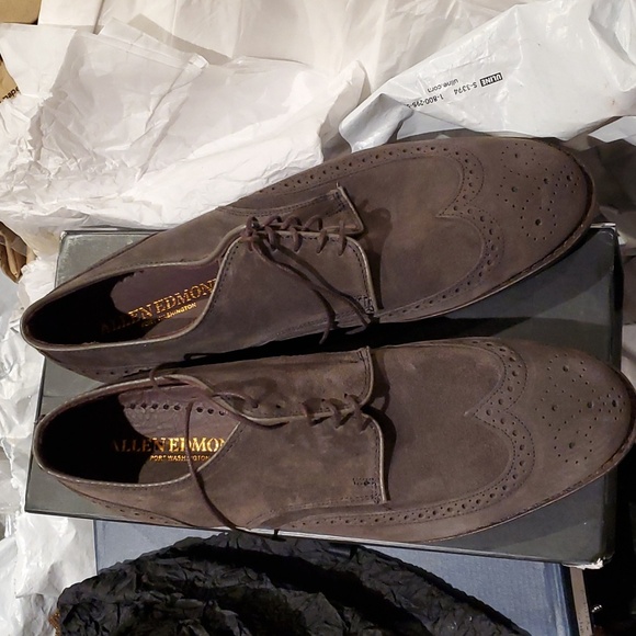 Sz 12D $845 Allen Edmonds derby shoes - Picture 2 of 7